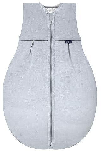 Alvi 4-Season Mull-Schlafsack 4-Jahreszeiten Schlafsack Babyschlafsack Kinderschlafsack ohne Ärmel (110 cm, Sky Way)