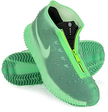 Zbksywa wasserdichte Schuhüberzüge für Regen Silikon-Überschuhe mit Reißverschluss rutschfesten Galoschen für Männer und Frauen