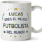 MUGFFINS Tazas Personalizadas para FUTBOLISTA hombre - En Español - Mejor del Mundo - 11 oz / 330 ml - Regalo Personalizable original y divertido
