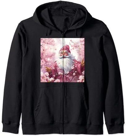 Cerisier en fleurs de carnaval Père Noël rose grand défilé Sweat à Capuche