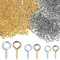 Gruvox 600 PCS Eye Hooks and Eyes - Small Screw in Eyelets for Fixing Wood Wires