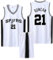 Basketball Trikot Set für Kinder/Erwachsene - Jersey Shirt und Shorts, Ärmelloser Anzug, 2-Teiliges T-Shirt Weste + Shorts Weiß XXL