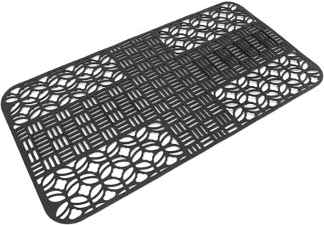 Protezioni per Lavello, Protezione Tappetino per Lavello in Silicone 66x35 Cm per Rivestimenti del Frigorifero (BLACK)