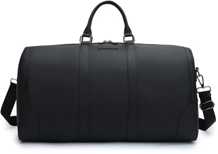 Carlheim Weekendbag, Weekender Kai, Genuine Leather, Black