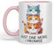 Vixar Just one More.. I Pomise Cats cat Sarcastic Joke Ceramic Coloured Mug Cup for Tea Coffee Hot Brew 330ml 11Oz (Pink)