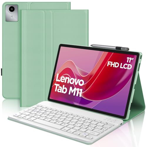 IVEOPPE Tastiera per Lenovo Tab M11 11 2024 - Tastiera per Lenovo Tab M11, Cover Tastiera Layout Italiano Wireless Bluetooth per Lenovo Tab M11 11 2024 (TB330FU/TB330XU), Verde erba