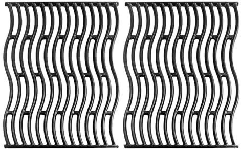 Zemibi Lot de 2 grilles de rechange pour barbecues à gaz Napoleon Prestige PRO 500, grilles de cuisson en fonte, 44 cm