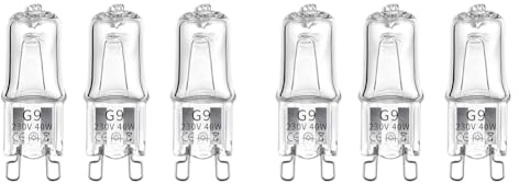 MSC 3 x 40W G9 Halogen Oven Bulbs - Suitable for Oven, Salt Lamp, Lava Lamp - Dimmable, Compatible with Zanussi, AEG, Stoves - Warm White, 230V (3000K, 3 pc, 40W)