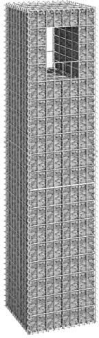 Sufrk Gabionenkorb, 40 x 40 x 180 cm, Eisen, Gabionenkörbe, gewölbte Gabionenkörbe, Gabionenkörbe, Gabione,