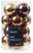 Weihnachtskugeln Glas 3,5cm 16 Stück - glänzend - Kleine Christbaumkugeln Weihnachtsbaumkugeln für Weihnachten - Christbaumschmuck & Weihnachtsbaumschmuck - Braun Mix