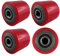 4 Stück Hubwagenrollen Polyurethan 80 x 70mm, Achse 20mm Hubwagenräder mit Kugellager Hubwagen Rollen Räder Rollen Industrielle Ersatzteile für Hubwagen Transportwagen Materialtransporter