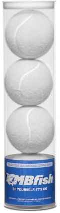 MBFISH Tennisbälle, 4er-Pack Tennisbälle für Anfänger, Training Tennisball mit guter Sprungkraft, freundlich für Hund (Weiß)