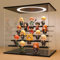 Huijintao Vitrine Acrylique, Vitrine pour Collection, Vitrine Figurine, Vitrine en Verre pour modèles, Figurines, Objets de Collection, avec éclairage LED, 6 étages, Noir (39x30x38 cm)