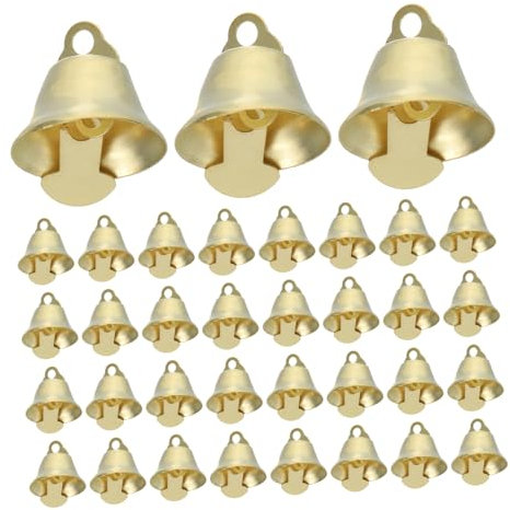 Alipis 72stücke Kleine Metallglocken Im Vintage-Stil Mini-Goldfarbene Glöckchen Hochzeitsdekor Hängende Glockenanhänger Vintage DIY-windspiele Glockenanhänger Zum Basteln