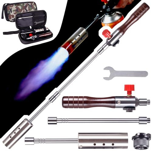 Dachdeckergasbrenner mit Propan-Butan-Heizung, Trocknung und Dachdeckerarbeiten Abflammgerät 3 Teile Für 7/16-Gasflaschen