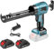 Pistolet à Silicone électrique pour Makita 18V, Pistolet à cartouche electrique 2000mAh, 2000N pistolet silicone avec 4 vitesses, Pistolet Joints electrique 300ML pour Sceller, Remplir (2× Batteries)