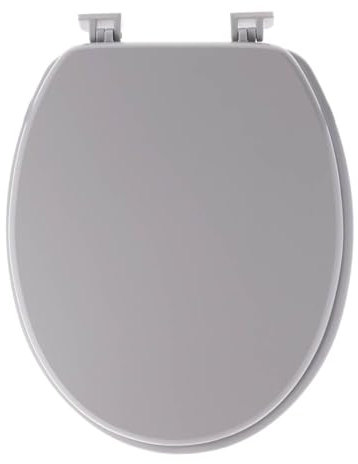 Tendance - Abattant wc mdf 18 pouces attaches plastiques - gris clair