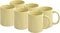 Large Ceramic Coffee Tea Mugs Set 300ml & 400ml Capacity Wide Cups with Easy Grip Handle Microwave Dishwasher Safe Perfect for Family & Gifting (Cream-300mlX6)