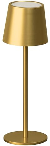 easy! BY FHL FH Lighting ROXI LED Akku Tischleuchte – Dimmbar, IP54 Outdoor & Indoor, USB-C Ladung, Mobile Design für Camping, Balkon, Terrasse, Garten, Indoor (Goldfarben)