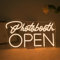 ineonlife Photobooth Open Neon Led, Photobooth Led Neon White pour Décoration Murale, Galerie De Photos Enseigne Lumineuse pour Photographie,Peintures Murales,Mariages,Célébrations de Fiançailles