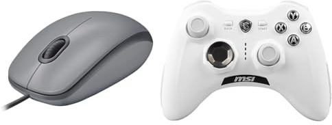 Logitech M110 Kabelgebundene USB-Maus, & MSI Force GC30 V2 White Kabelloser