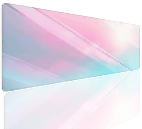 Gaming Mouse Pad Large Mouse Mat 1200x600x4mm Desk Pad, Extended Large XXL Gaming Mousepad Pink Computer Keyboard Mat Pads, Soft Cloth Waterproof Anti-slip Mousemat for Gamers Office Home Decor 4-906
