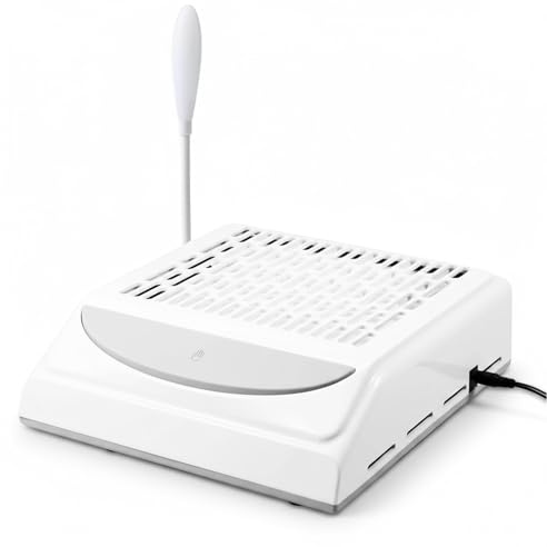 100W Staubabsaugung für Nägel, Nagel Staubsauger mit LED Lampe, Professionelle Staubabsaugung 4500 RPM, Stufenlose Geschwindigkeit, Leistungsstarker Leiser, Mit Filter, für Acryl&Gel, Salon & Zuhause