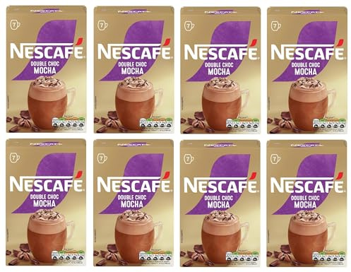 NESCAFÉ MOCHA Double Choco Instant Coffee Sachets x7 (Pack of 8, Total 56 Sachets)