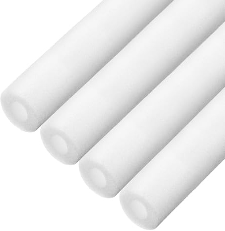QUARKZMAN 4 Stück Rohrisolierschaumrohre 25mm 1 Zoll ID 45mm OD 3ft Weiß