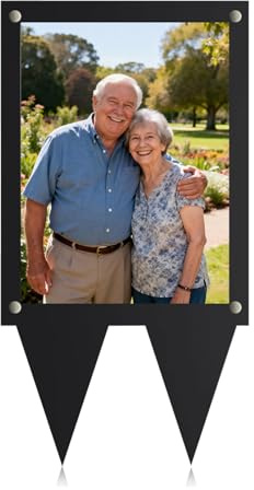 Lollutdotu Waterproof Picture Frame for Grave 5x7, Outdoor Picture Frame