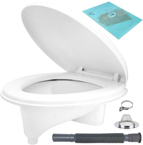 Xastro Complete Composting Toilet Kit with Urine Diverter & Toilet Seat Kit