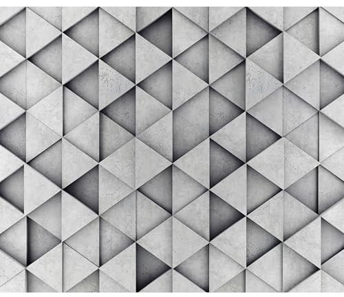 decomonkey Fototapete Steinwand Stein 400x280 cm XXL Design Tapete Fototapeten Vlies Tapeten Vliestapete Wandtapete moderne Wand Schlafzimmer Wohnzimmer Geometrisch