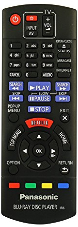 Remote Control for Panasonic DMP-BD81EB-K Smart Blu-ray & DVD Player