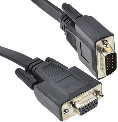 Flach 15 Polig VGA Kabel Männlich Stecker Zum Weiblich Buchse Verlängerung Kabel 2 m [2 Meter/2m]