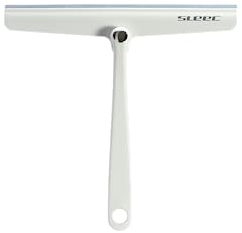 Duschabzieher SLEEC Cleanline 360 Grad drehbar Farbe Weiß, Made in Germany, Hochwertiger Duschabzieher mit integrierter Aufhängung für Bad und Dusche