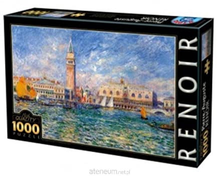 Unbekannt 74911-RE08 D-Toys Puzzle 1000 Teile-Pierre-Auguste Renoir: The Doge's Palace, Venice, Multicolor