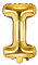 PartyDeco Folienballon Buchstabe I Gold-Geburtstag Hochzeit Jahrestag Folienballon Buchstabe I- Gold Größe ca. 35 cm Geburtstag Hochzeit Verlobung Silvesterparty Folienballon Hel Deko Geburtstag