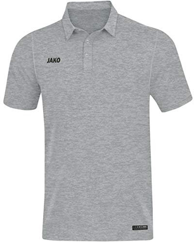 JAKO Herren Poloshirt Premium Basics, Hellgrau-Meliert, 4XL