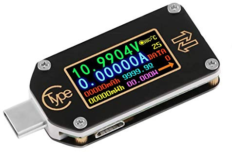MakerHawk TC66C USB Tester Bluetooth USB C Power Meter USB Voltage Meter Type-C Current and Voltage Monitor, USB Safety Tester, PD Battery Capacity Meter, Digital Color LCD Display Multimeter