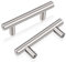 PinLin 10 Pack Kitchen Door Handles 76mm Hole Centre Brushed Nickel Cabinet Handles Stainless Steel Cupboard T Bar Handle (Screws Included)