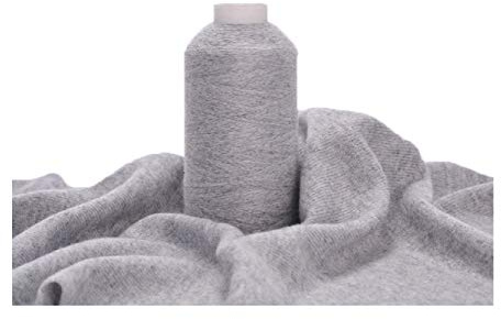 100% Kaschmir Garn, 100g mongolisches reines Kaschmir Handstrickgarn Kegelgarn luxuriös weiches Garn zum Stricken Häkeln (hellgrau)
