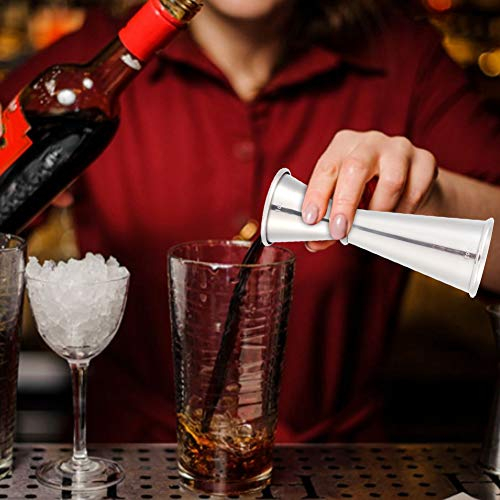 304 Double Jigger en acier inoxydable avec des lignes de mesure 60 ml/2 oz Mesures de cocktail Jigger Bar Shot Jigger Cup