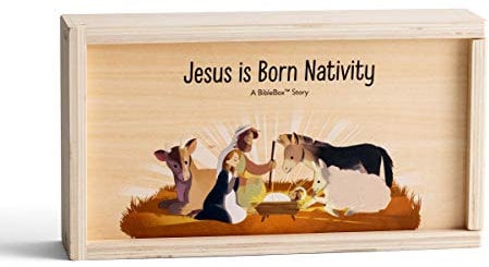 Dayspring Jesus is Born-Biblebox Nativity Krippen-Set für Kinder, Mehrfarbig, 2 1/2 x 11 x 6