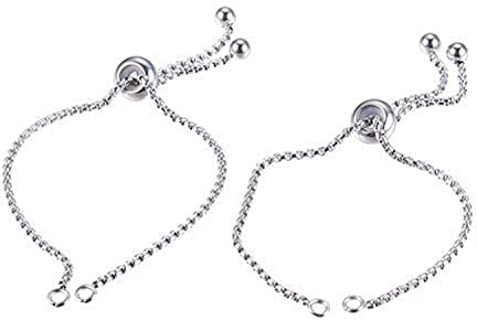 UNICRAFTALE 10Stk. 230mm Verstellbar 304 Edelstahl Armbänder Herstellung Round Box Chain Slider Extender Ketten Mit Kugelenden Für Frauen Mädchen Semi Finished DIY Armbänder