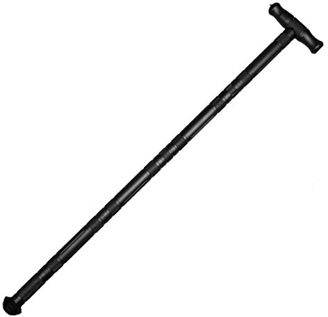 aiGear Premium-Kompass-Wanderstock, CNC-gefräst, Outdoor-Trekking-Stöcke mit soliden, langlebigen Werkzeugen, Pfeife, Schwarz (WS105X)