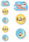 DH-Konzept 5-teiliges Deko-Set * SANDMÄNNCHEN * für Kinderparty und Kindergeburtstag | Sandmann Deckenhänger Party Set