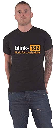 Blink-182 T Shirt Lonely Nights Band Logo Nue offiziell Herren Schwarz XXL