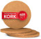 wortek Topfuntersetzer Kork Untersetzer Topf – 4er Set Korkuntersetzer rund, 19cm Durchmesser - Korkplatte Untersetzer Topf Kork Blumentopf Untersetzer