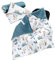 TupTam 2er Set Baby Decken Einschlagdecke 85x85 cm für Autositz Babyschale Babydecke Wiegendecke Minky Baumwolle, Farbe: Füchse im Flugzeug/Smaragdgrün, Größe: Frühling/Sommer - 85 cm x 85 cm