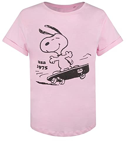 Cotton Soul Peanuts Snoopy Skate Board Damen-T-Shirt, Hellrosa, hellrosa, Large
